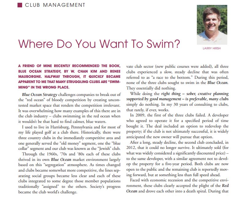Club Management – Where Do You Want To Swim?