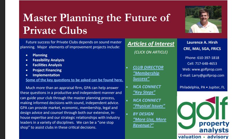 Master Planning the Future of Private Clubs
