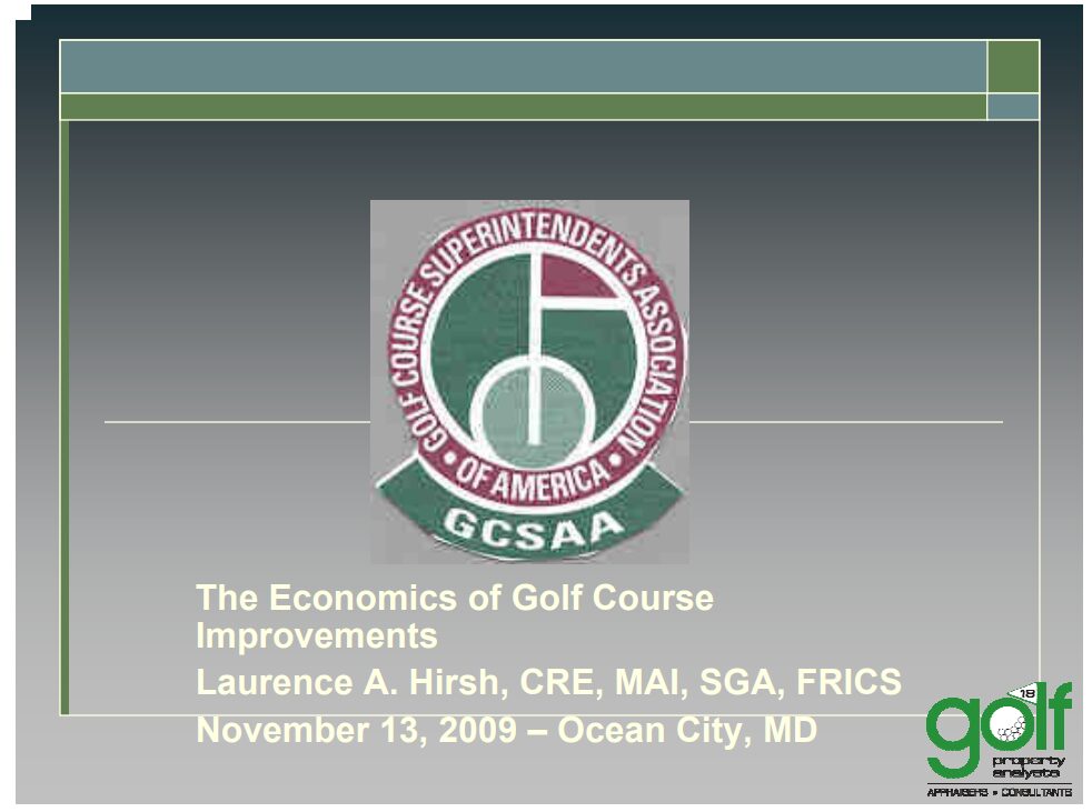 GCSAA Presentation