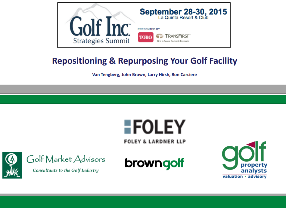 Golf Inc. Power Point 2015