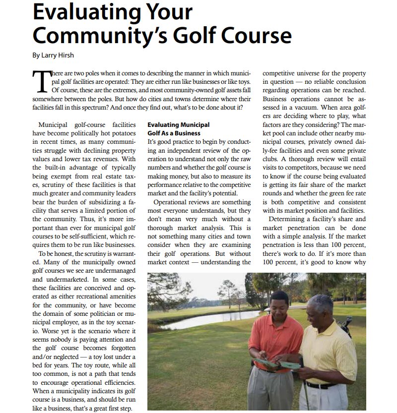 Evaluating Your Community’s Golf Course