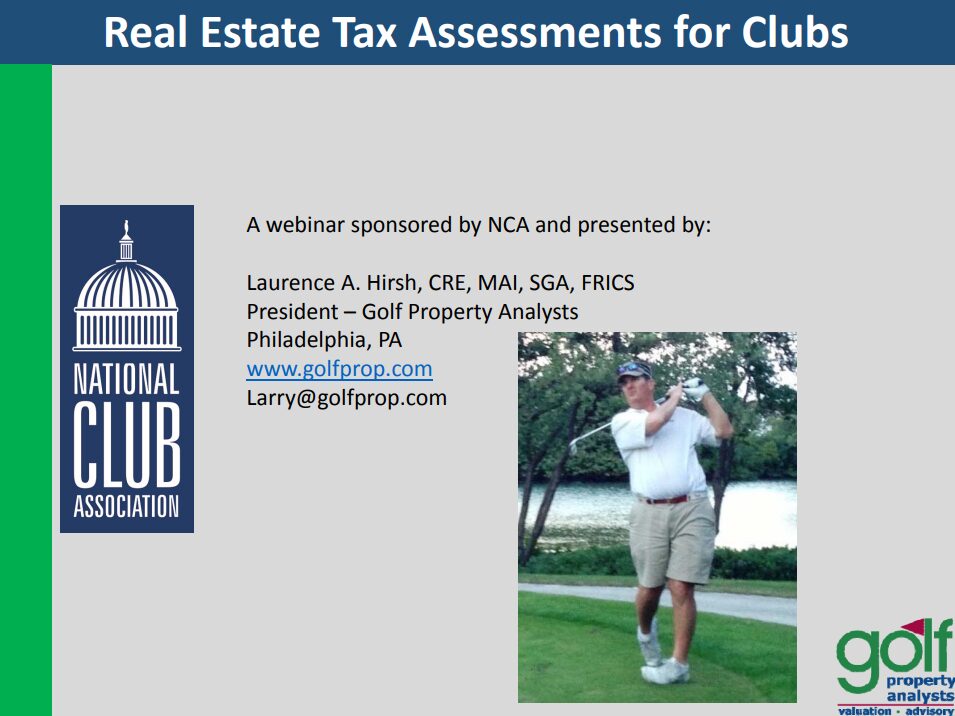 NCA Tax Assessment Webinar 5-14-2015