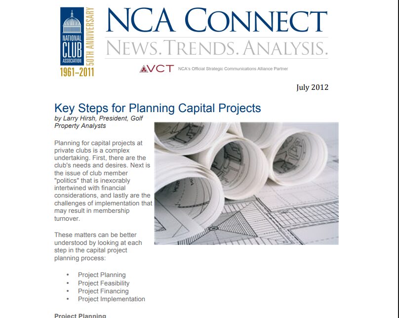 NCA Connect – Keys Steps for Planning 2012