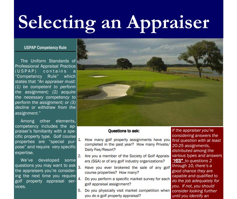 Selecting an Appraiser 2013
