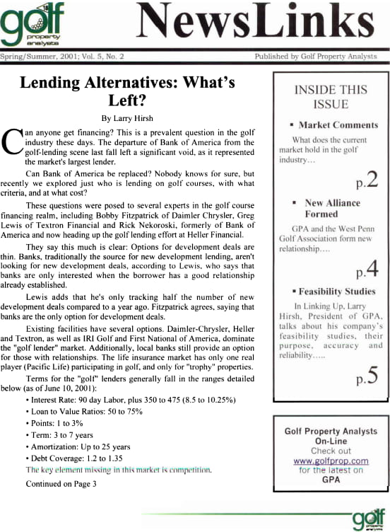 2001 Summer Newsletter